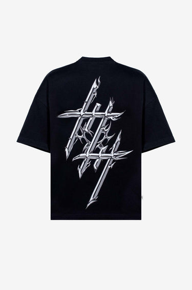 Reflective Chrome Logo Tee Black Culturewise