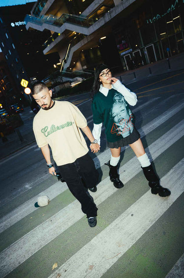 Cursive weed logo Classic Tshirt Camel
